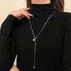 Titanium Steel Does Not Fade, Fashionable and Simple Versatile Love Ball Ins Romantic Su Long Pull Necklace Women's Versatile Hi