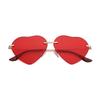 Fashion Red Lover Heart Sunglasses for Women Men Designer Cute Funny Festival Party Sun Glasses Rimless Love Shades Unisex S879