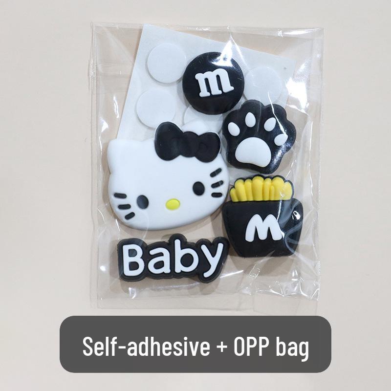 3D Cartoon Water Cup Sticker: Soft Glue Decoration, Mixed Style DIY, No-Trace Adhesive, Cute Phone Case, Refrigerator Magnet