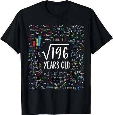 Quadratwurzel von 196 14. Geburtstag 14-Jähriger Geschenke Mathe Geburtstag Geschenk Unisex T-Shirt