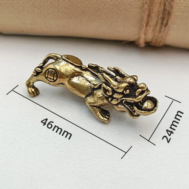 1PCS Antique Brass Eagle Crane Statue Small Ornaments Vintage Brass Animal Figurines Crafts Desk Home Decor Accessories Gifts