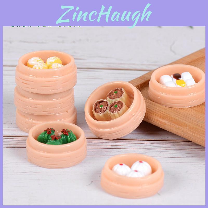 Charming Resin Dumpling And Corn Cake Miniature Desk Ornaments Cartoon Style