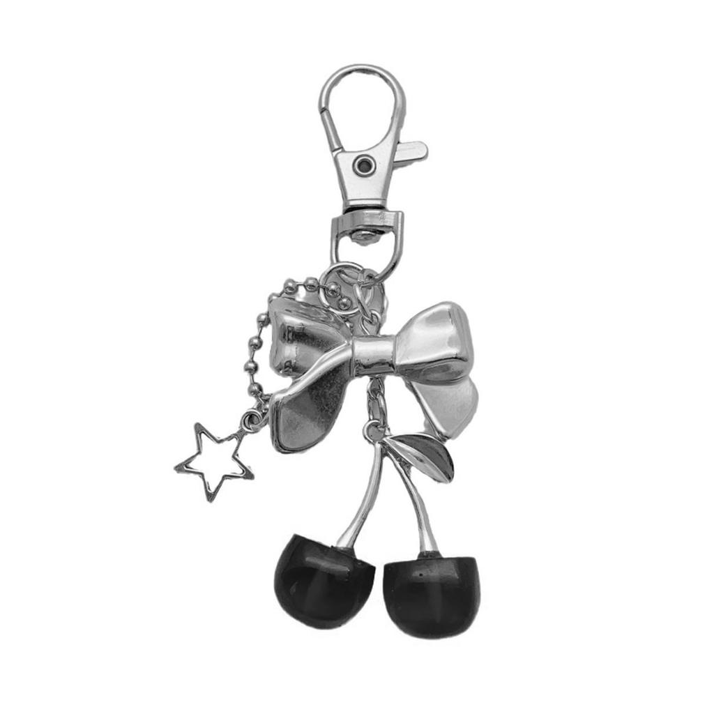 Fashionable Cherrys Bag Charm Keychain for Women with Sturdy Alloy Materials Designs for Purses Handbags Backpacks