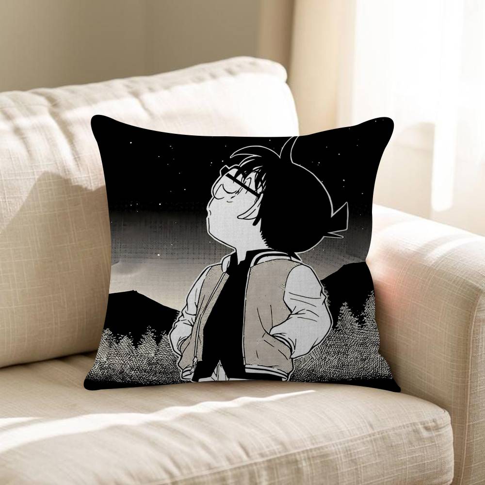DDetective CConan Personalized Pillow Cover Kids Bedroom Wild Party Decor Pillowcase Kid Birthday Shower Gift