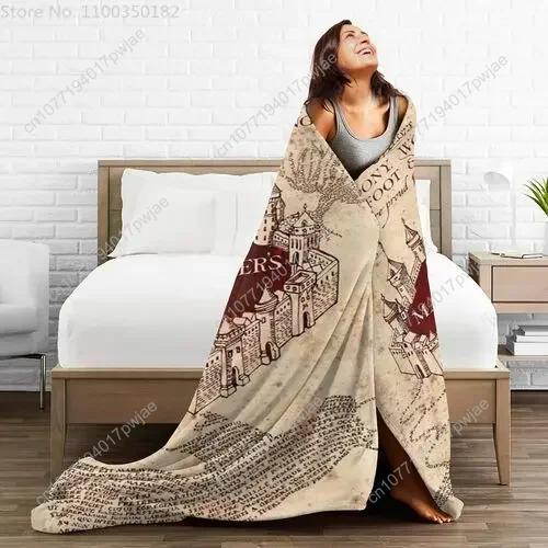 Ai Weier Extra Soft I Like Exercise Marauders Map Throw Sherpa Flannel Travel Blanket Throw Wearable Blankets Custom Blankets