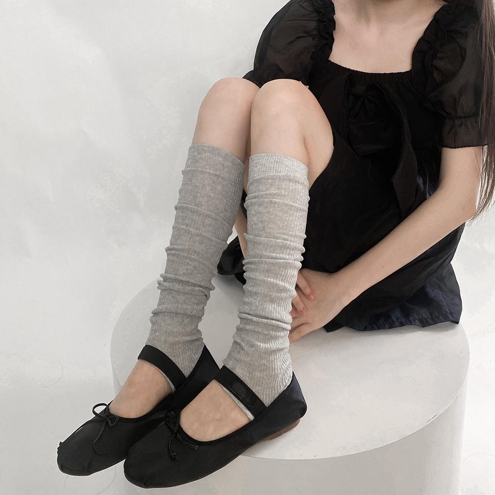 Soild Color Women Leg Warmers Summer Long Socks Women Stockings JK Lolita Girls Kawaii Cute Ruffle Socks Foot Cover Leg Warmers