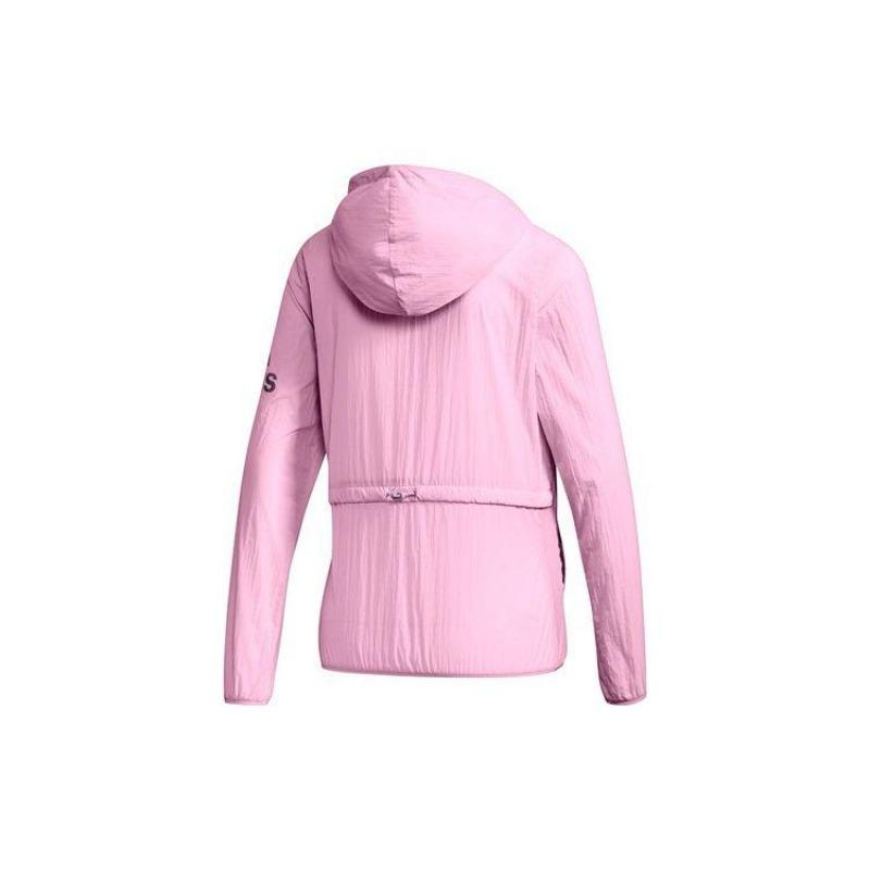 adidas Women's Pink WB BOS Hooded Jacket FJ1110