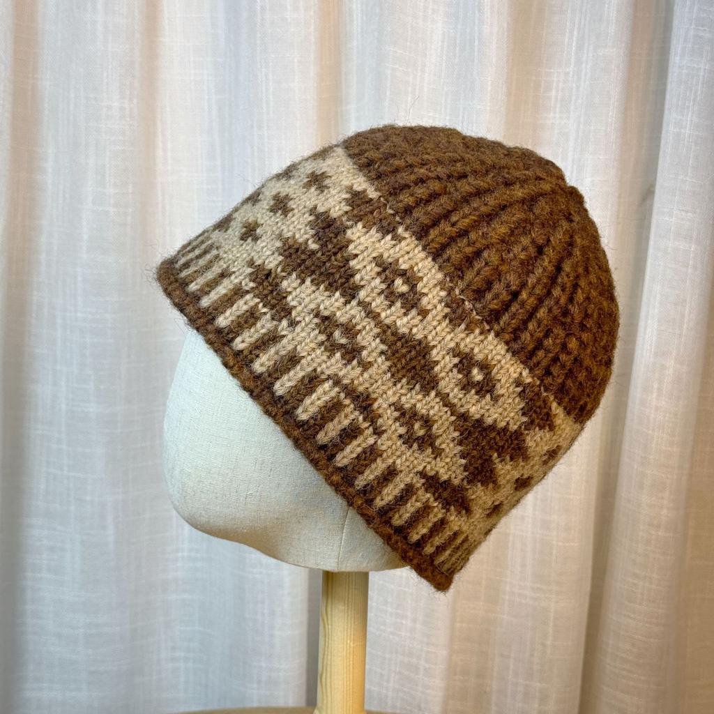 Retro Diamond Plaid Woolen Hat for Women in Autumn and Winter Niche Design Knitted Hat Warm and Cold Proof Baotou Cold Hat