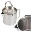 Outdoor Stainless Steel Kettle Folding Camping Hanging Pot Portable Coffee Pot Teapot Picnic Stove 1.2L