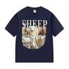 Wash Tee Sheep Funny Cute Sheeps Graphic Tshirt Unisexs Women Summer ONeck Short Sleeve T Shirts Retro Oversized 100 Cotton Tees