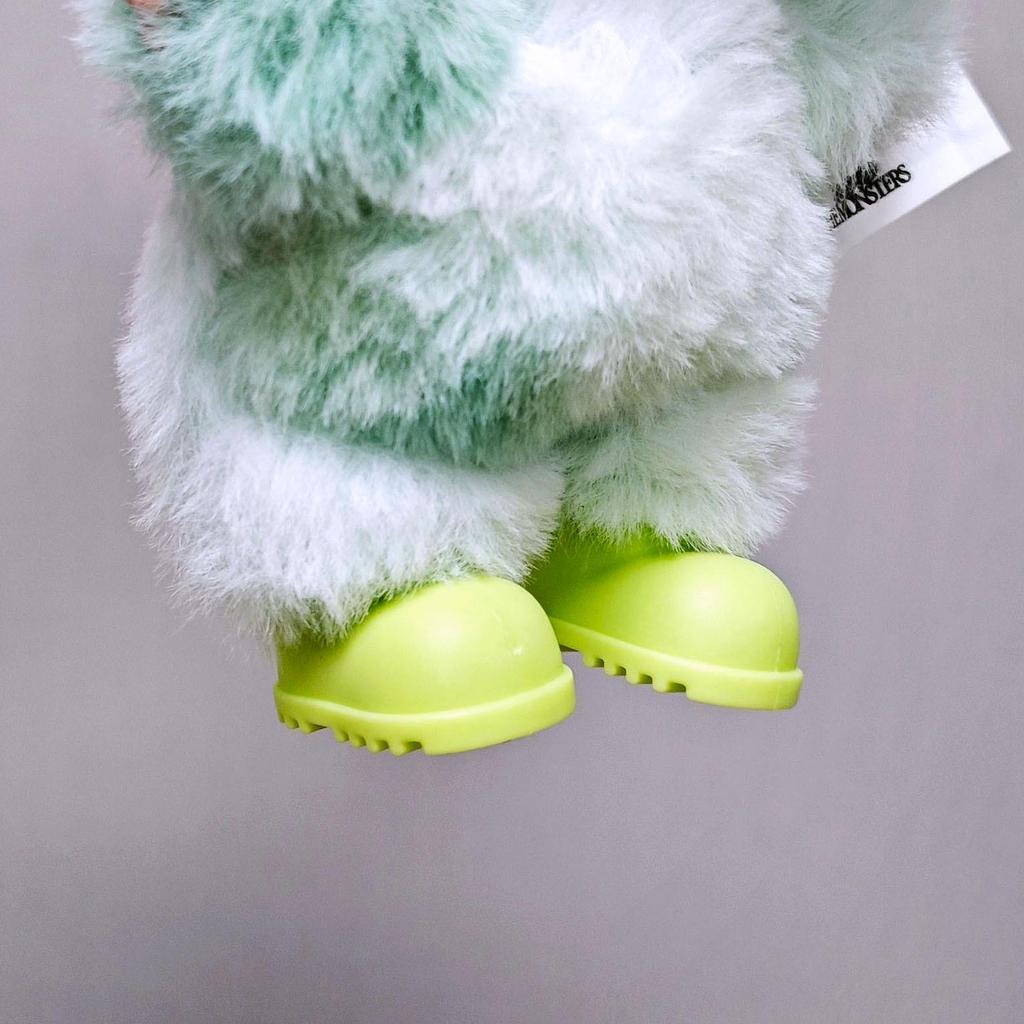 Macaron Labubu Rain Boots 17CM - 1st, 2nd, 3rd Gen Shoes Sit Sit Party, Universal Pink & Yellow