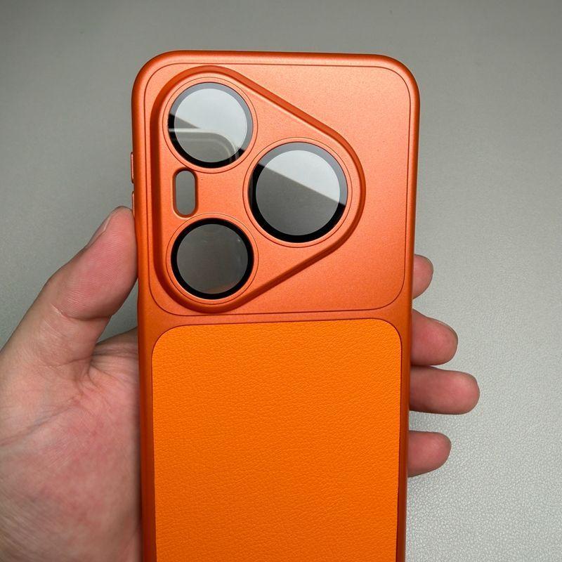 For Huawei Pura 90 S Pro Max Case Huawei Pura 80 Ultra P 70 Pro + Cover Leather Case Luxury Lens Case Protect Leather Back Cover