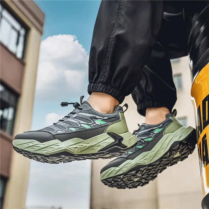 Fashion Without Heel Thick Heeled 50 Size Shoes Walking Men's Flat Sneakers Big Size Boots Sports Shows Welcome Deal Best Wide Foot