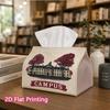 1pc, 2d Flat Printing, Tissue Box Illustration Patterns of Campus Buildings Printed Tissue Box, Suitable for Bathrooms, Living Rooms, Bedrooms, Dressi