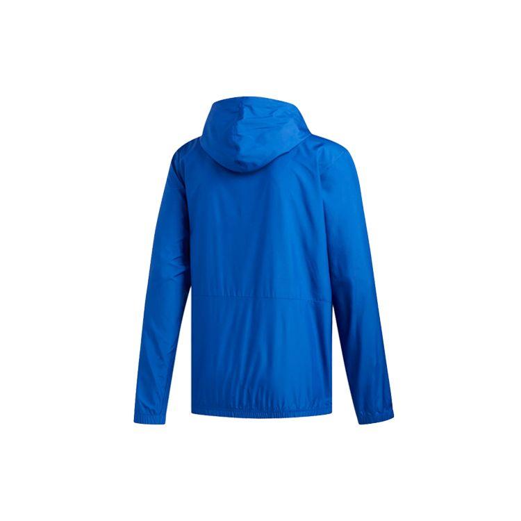 Adidas Originals Trefoil Hip Windbreaker Hooded Jacket Men Jackets Royal-Blue EE2953