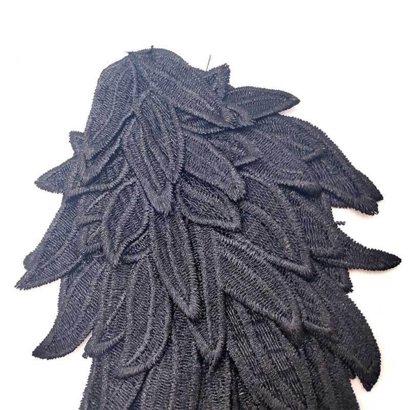 2lots Elegant Angel Wing Fabric Appliques Creative Pattern Patches Bridal Dress for Bridal Attires