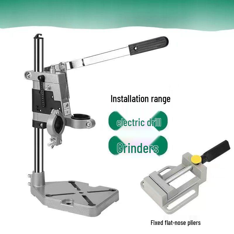 Multifunctional Electric Drill Stand: Convert Hand Drill To Bench Drill with Universal Micro Bench and Household Flat Pliers