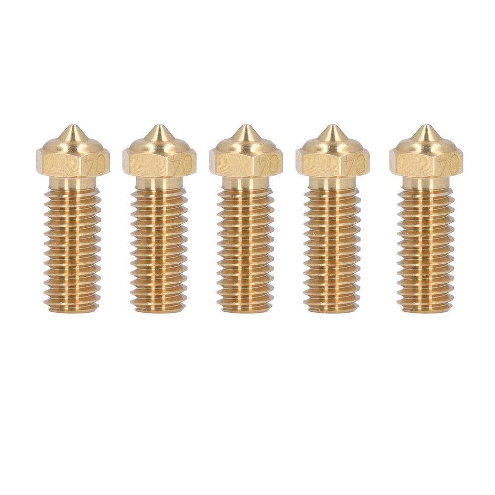 5PCS Brass Material 3D Printer Nozzle Precision Nozzle Extruder Nozzle for QIDI X Max3 Smart3 Plus3