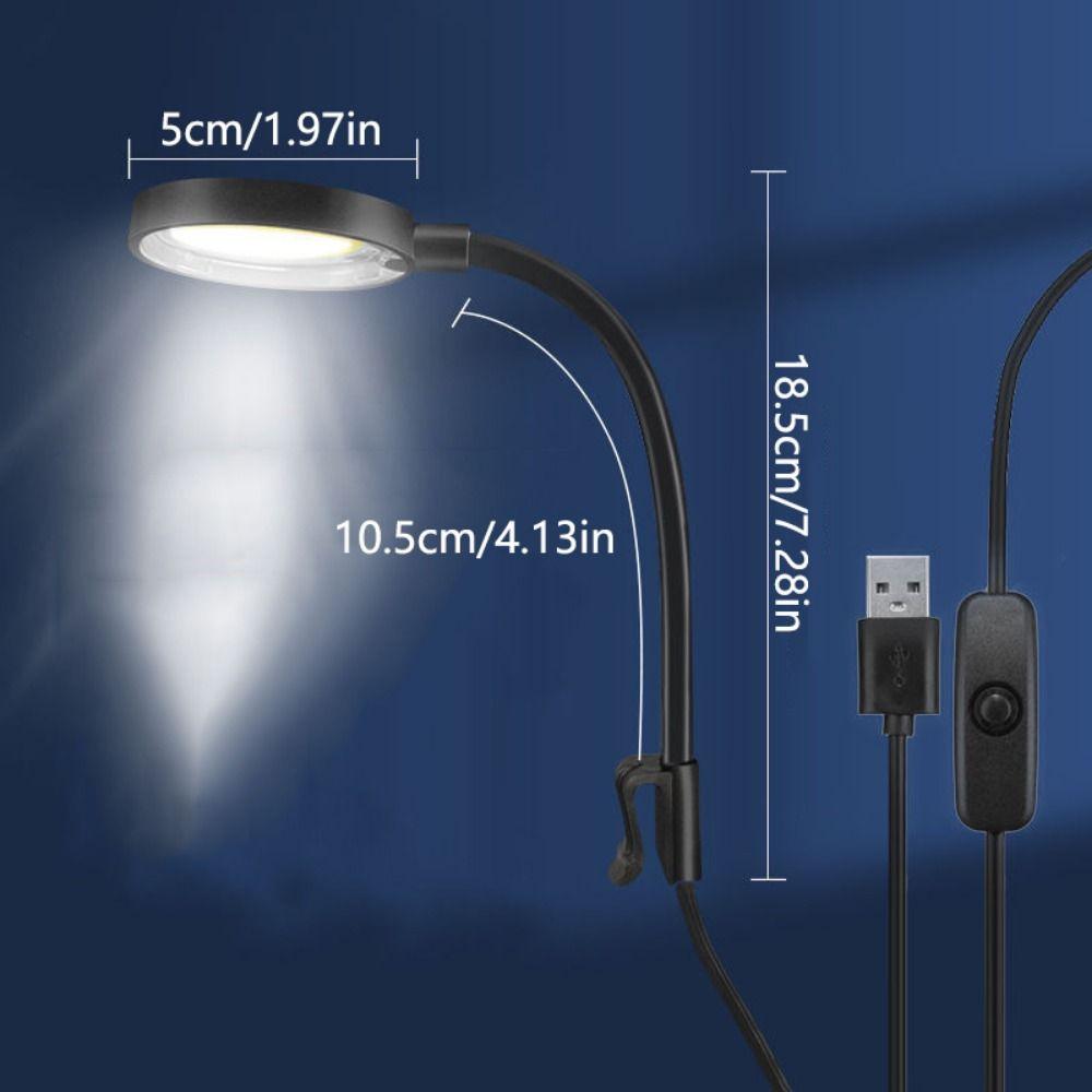 Rotatable LED Fish Tank Light White Light Swivel Aquarium Lamp  Freshwater Tank