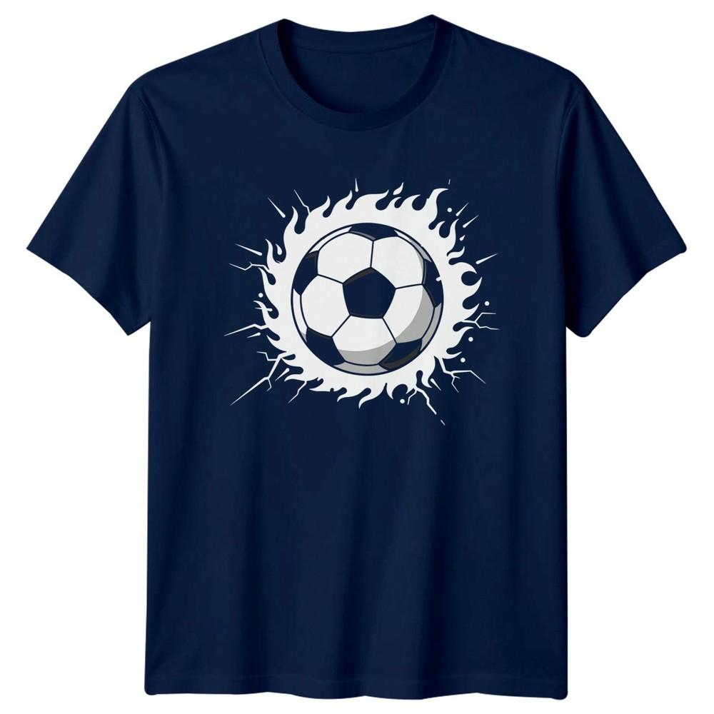 Flaming Soccer Ball TShirt Sports Graphic Soccer Birthday Gift For Him And Her
