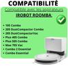 Side Brush - PHONILLICO - iRobot Roomba - Set of 6 - Compatible with Several Models - Black