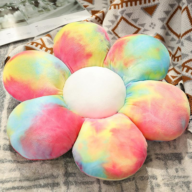 Mixed Colorful Flower Cushion Plush Toy Cushion Girl Office Comfortable Mat Gift