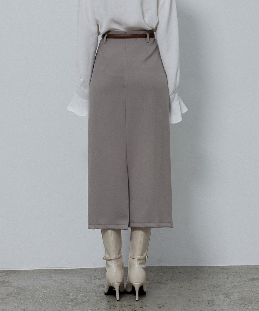 Le Studio Straight Silhouette Skirt + Belt Set