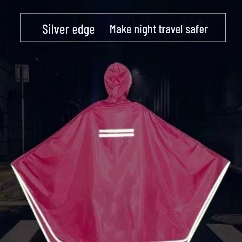 Electric Vehicle Motorcycle Raincoat - Anti-Heavy Rain, Enlarged, Thickened, Jacquard, for Single/Double Person with Leg Cover, Unisex