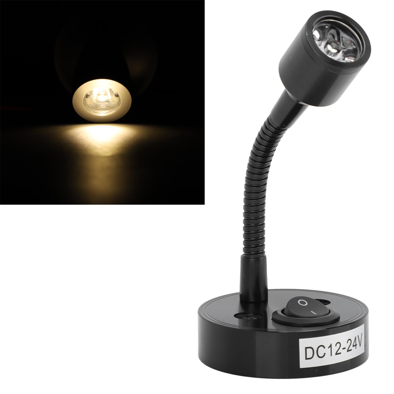

RV Reading Light LED High Brightness Easy Installation Bedside for Boat Yacht 12 to 24V