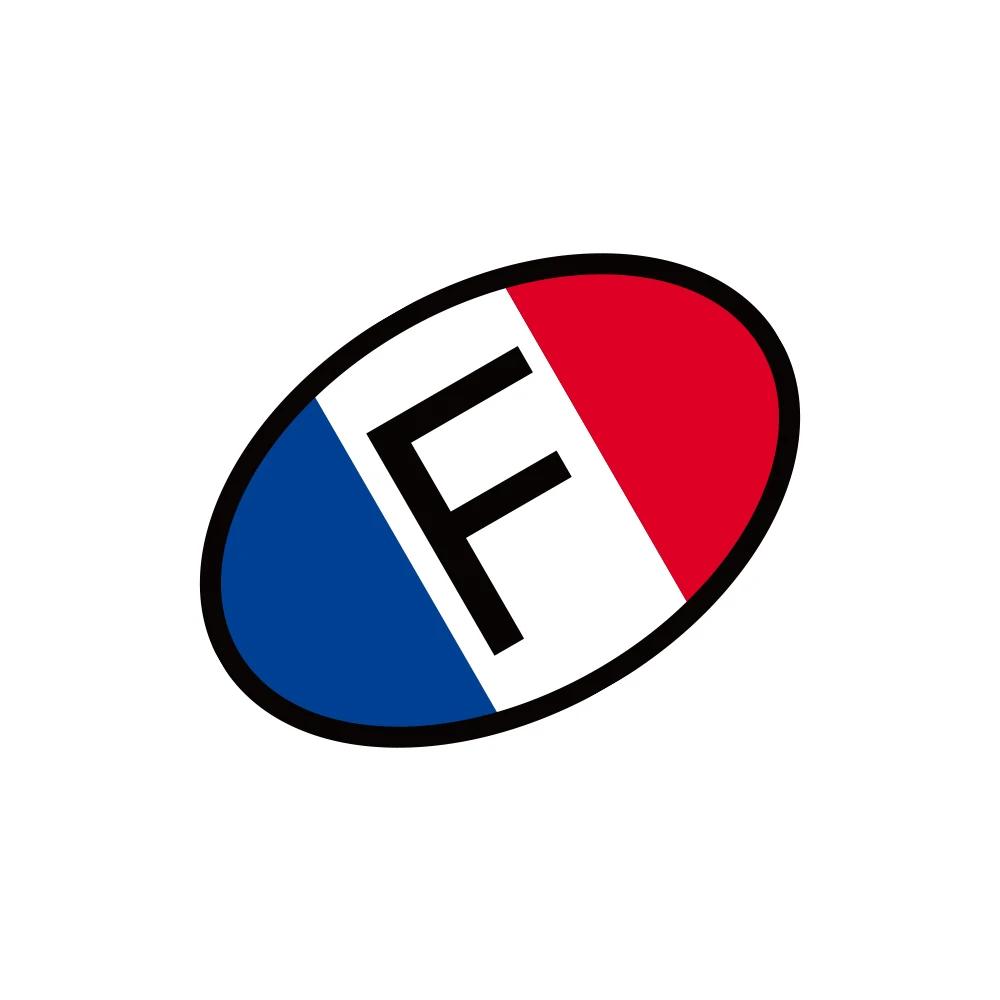 

France Flag Oval Shaped Sticker Auto Motorcycle Decoration PVC Sticker Creative Waterproof Styling Decal Car Accessories 1pc