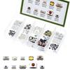 250×Car Remote Control Push Button Switch Car Key Buttons Touch Microswitch With Box Models Tactile Push Button Switch Kits