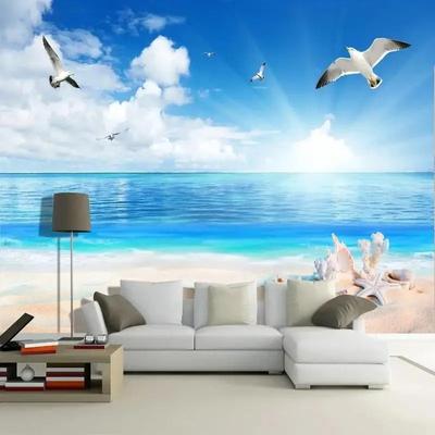 Photo Wallpaper 3d Beach Seashell Seascape Wall Murals Living Room Tv Sofa Bedroom Background Home Decor Wall Mural
