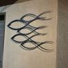 Metal Wall Decor Line Art Shoal of Fish Decoration Minimalist Wall Art Nautical Fish Ornament for Home Living Room Office Bedroom