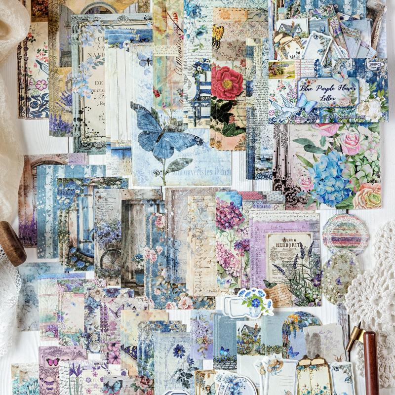 Garden Post Office Collection Paper Material DIY Handbook Collage Journal Notebook Scrapbook Envelope
