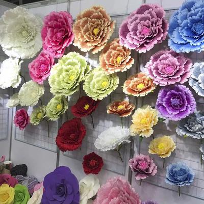 40/50/60/80cm Große künstliche Blumen Pfingstrosen Hochzeits-Hintergrund Dekorativer Blumenzweig Seidenblumen Wand für Heimdekoration