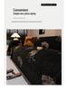 Black Modern Minimalist Sofa Cover: All-Season, Universal Fit, One-Piece Full Blanket Pad