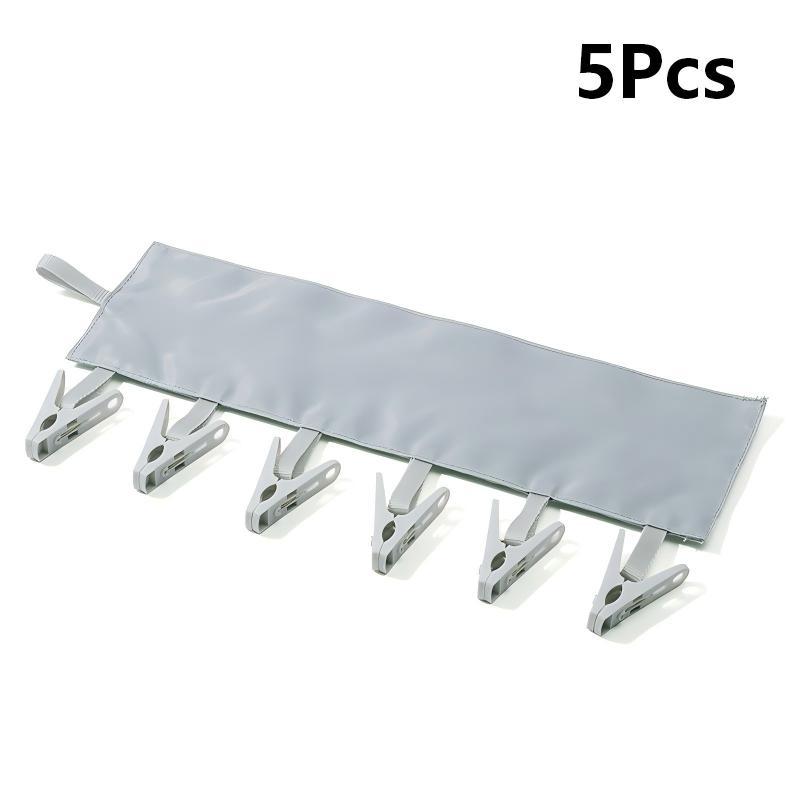 5Pcs Foldable Fabric Hanger Set Portable Multi Clothespin Coat Hanger for Travel Dormitory Quick Drying and Storage Solution