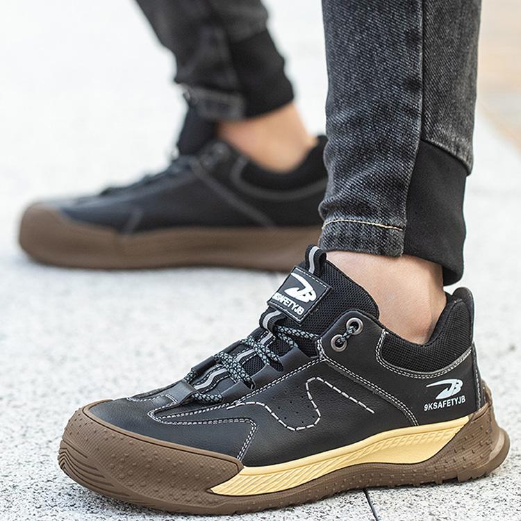 Brand Safeti Work Land Safety Shoes Security Guard Construction Work Shoes Black