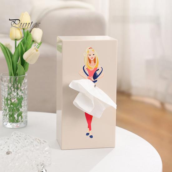 Face Towel Container Storage Box Large Capacity Dustproof Desktop/Wall-Mounted Tissue Storage Bin Paper Dispenser Decoration