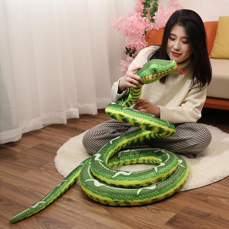 Funny Creative Plush Golden Python Snake Toy - Zodiac Birthday Gift