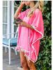 Chiffon Tassel Beach Cover-up: European & American Style with Fur Ball Accents