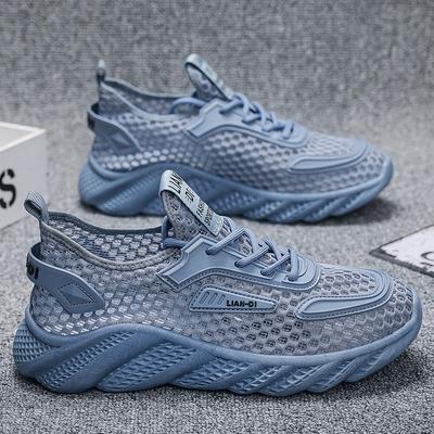 Men's Casual Shoes 2025 Spring Summer Hollow Out Breathable Mesh Shoes Comfortable Platform Lightweight Sneakers Tenis Masculino