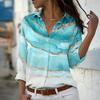 Fashion Long Sleeve Shirt  Single-Breasted Lapel Top Floral Printed Button Shirts Women's Clothing Autumn Blouses Elegant Office