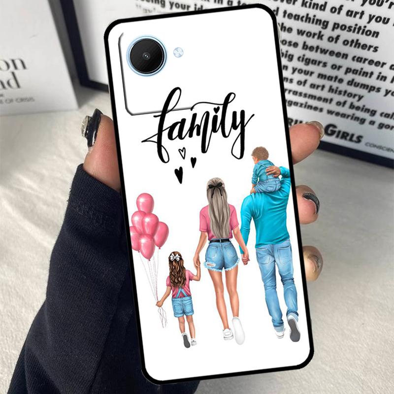 Baby Mom Daughter Girl Son Dad For Realme C75 C55 C71 C61 C53 C33 C63 C51 C65 C67 11 12 13 14 15 Pro Plus GT6 GT7 Pro Case