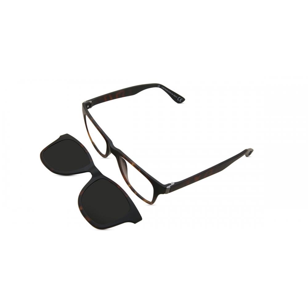 

Clip On SqUare Tortoise SmartbUy collectiOn Gio With Clip On U 0297 07m fashiOn Unisex Eyeglasses Tortoise/50