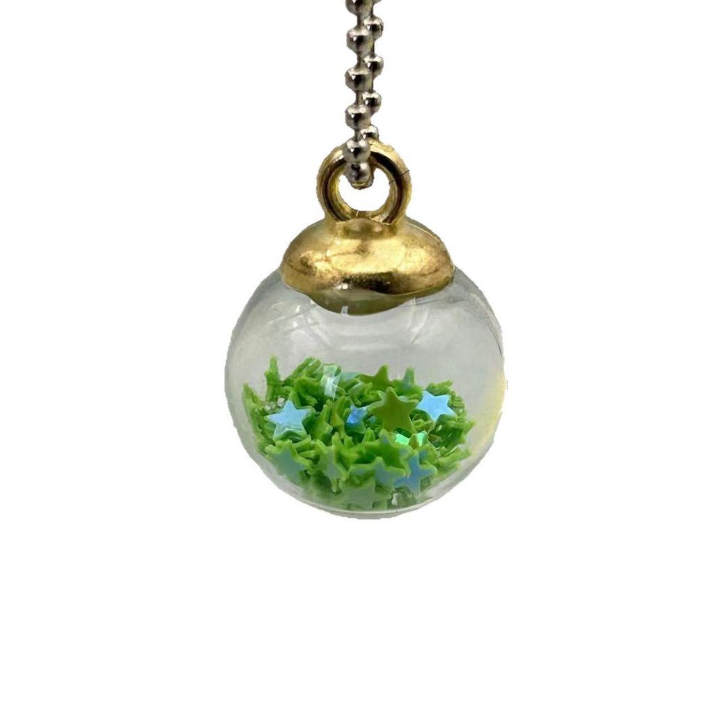 Glass Round Ball Star Sequin Pendant Earrings & Keychain Accessories