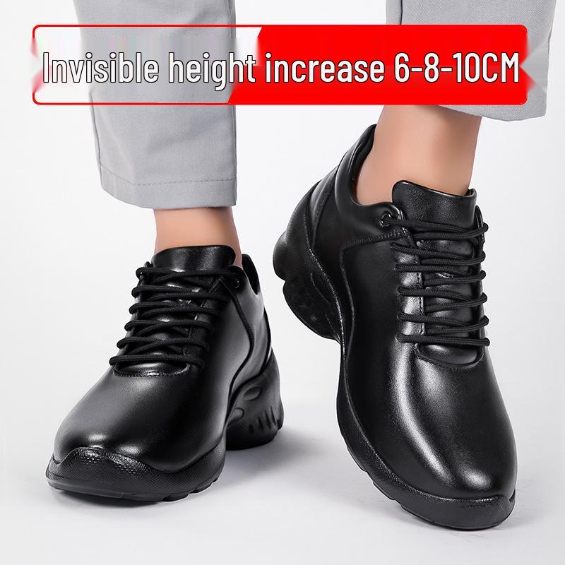 Spring Men's 8CM Height-Boosting Shoes: Trendy, Comfortable Thick Sole Sports & Casual Board Shoes
