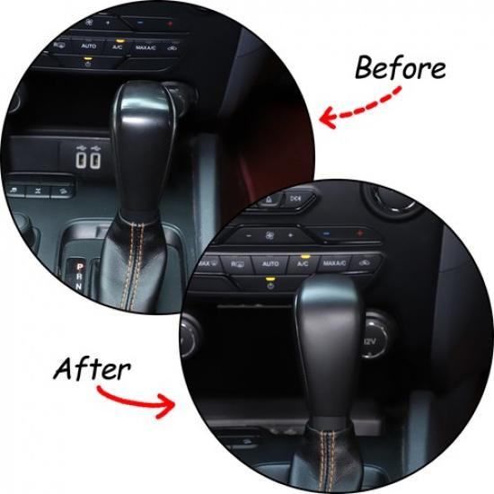Matte Black Gear Shift Head Decor Cover Trim For 2015-18 Ford Everest/Ranger