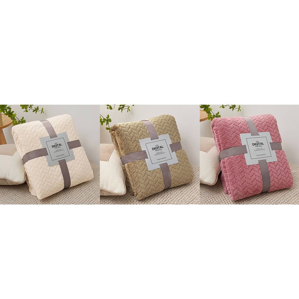 Fluffy Warm Blanket Solid Color Conditioning Quilt New Throw Blanket  Home Office