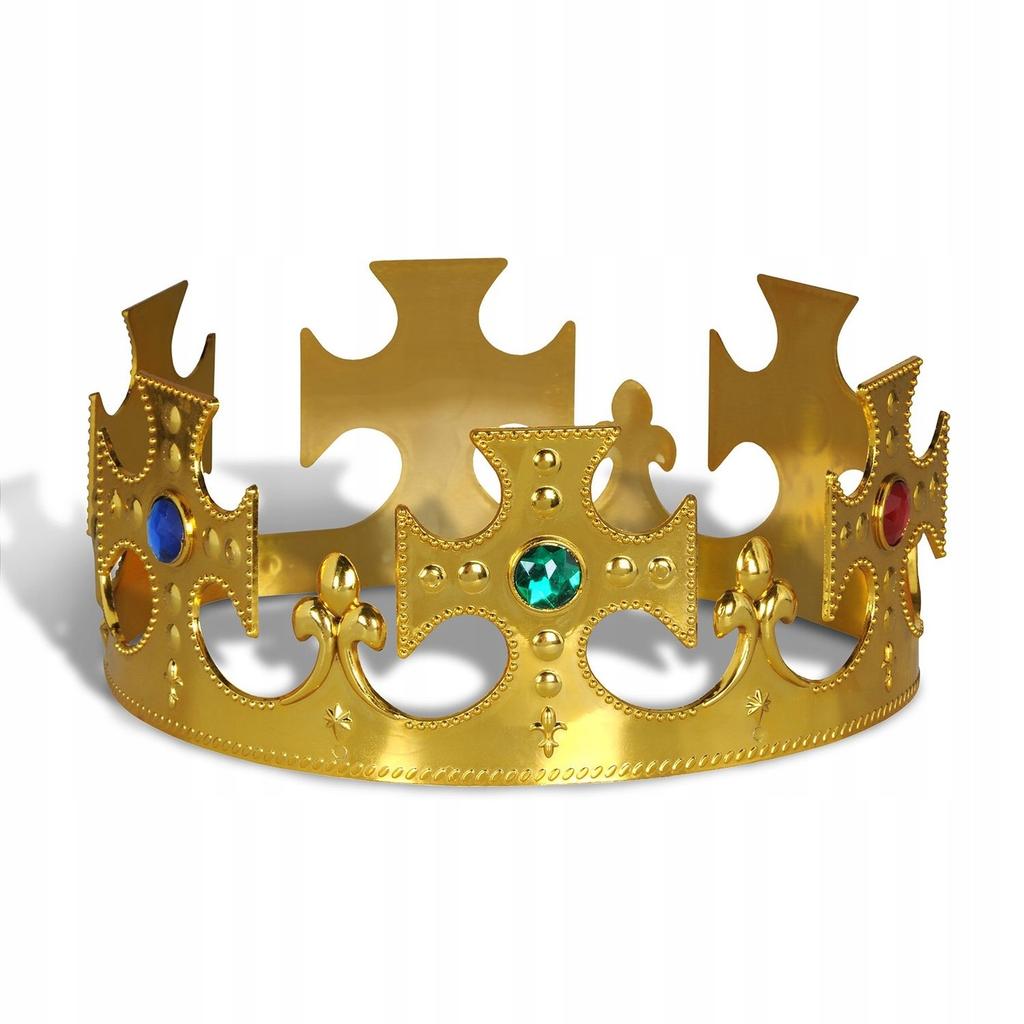 King Prince Crown GOLD jewels Nativity Play Carnival ADJUSTABLE